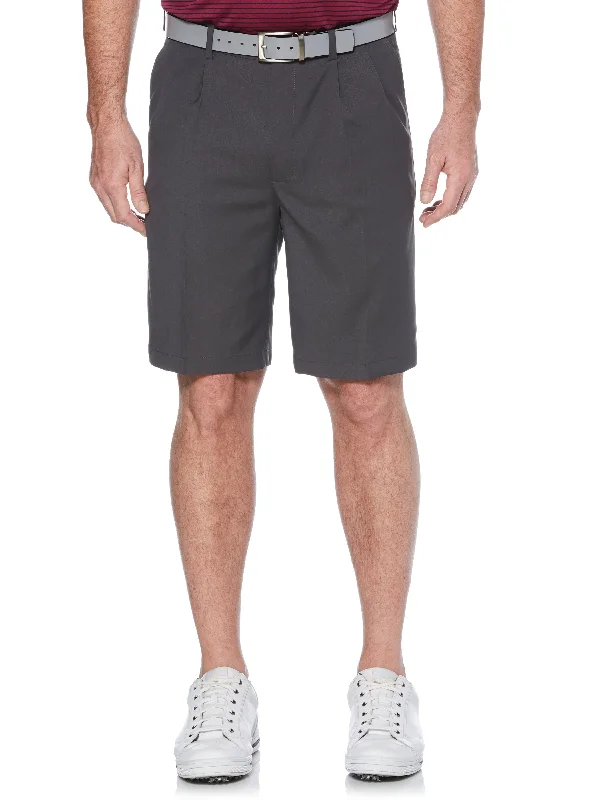 Spring Fashion Men's Double Pleated Golf Short with Active Waistband
