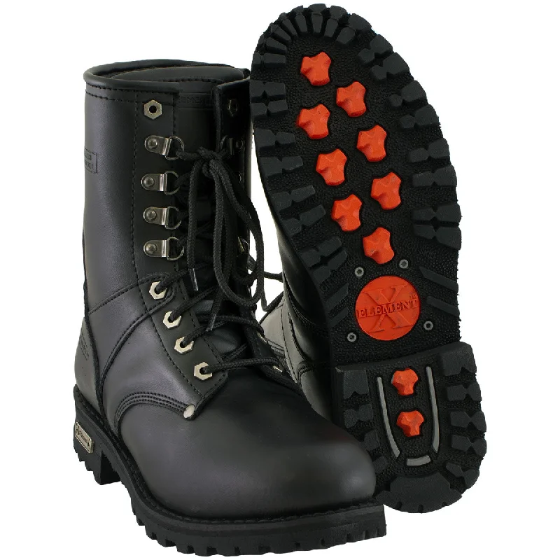 Classic Series Xelement 1446 Men's Vigilant Black Leather Logger Boots with Inside Zipper Classic Series Xelement 1446 Men's Vigilant Black Leather Logger Boots with Inside Zipper