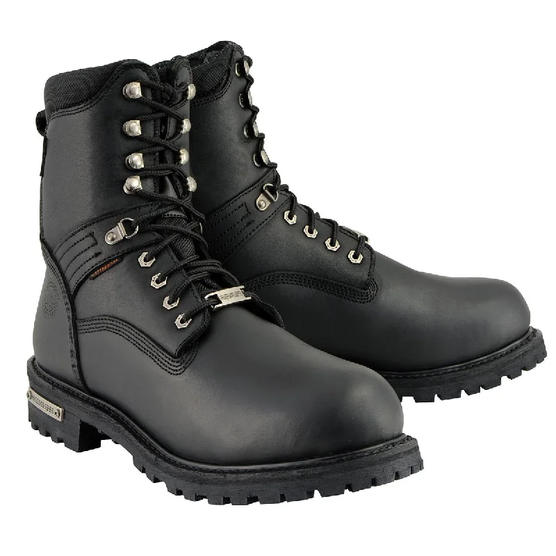 Comfortable Jackets Milwaukee Leather Men's Black Wide Width 7-inch Lace to Toe Full-Waterproof Leather Boots MBM9036WP Comfortable Jackets Milwaukee Leather Men's Black Wide Width 7-inch Lace to Toe Full-Waterproof Leather Boots MBM9036WP