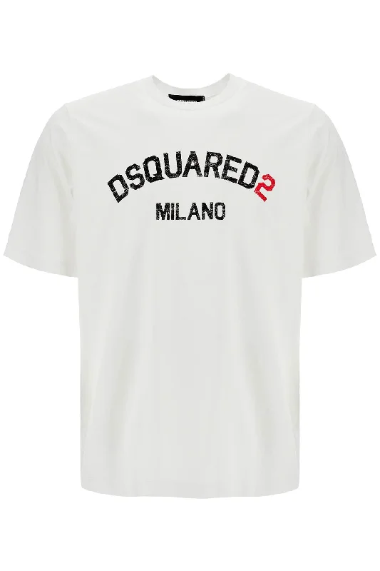 Comfortable Jackets Dsqua2 Men's Men's  Cotton T-Shirt With Logo