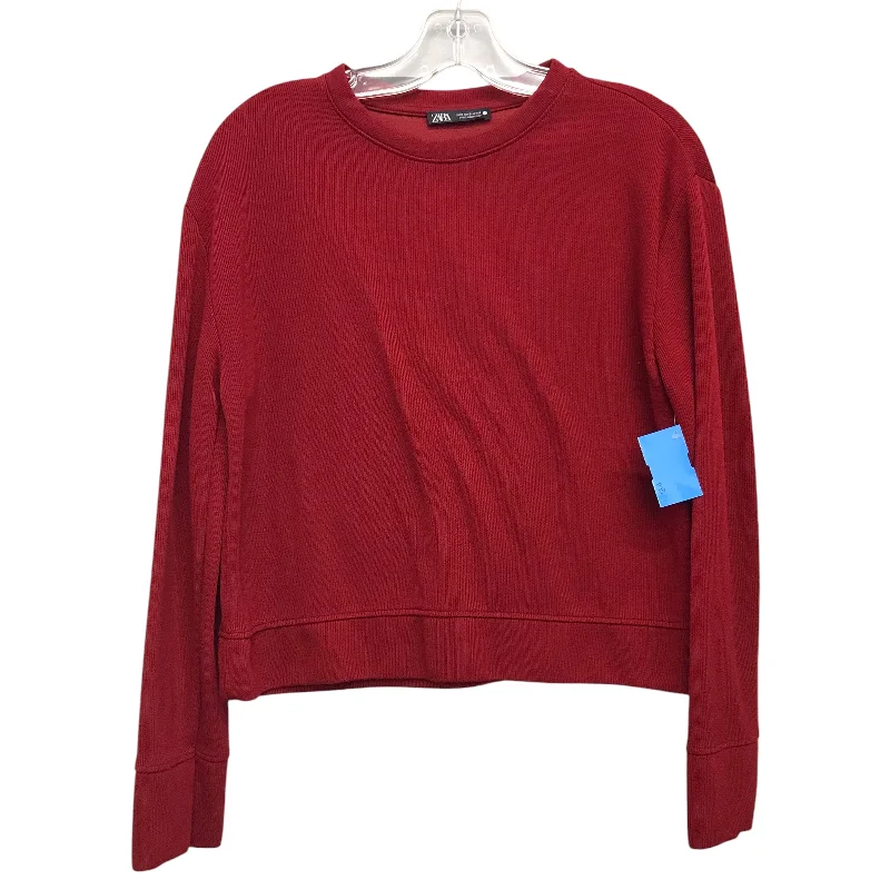 Personalized Series Top Ls By Zara In Red, Size:S