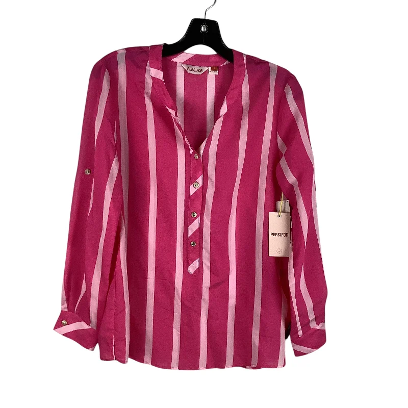 Comfort Fit Top Long Sleeve By Clothes Mentor In Pink, Size: S