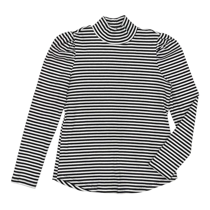 Warm Chic Top Ls By Chicos In Black & White, Size:M