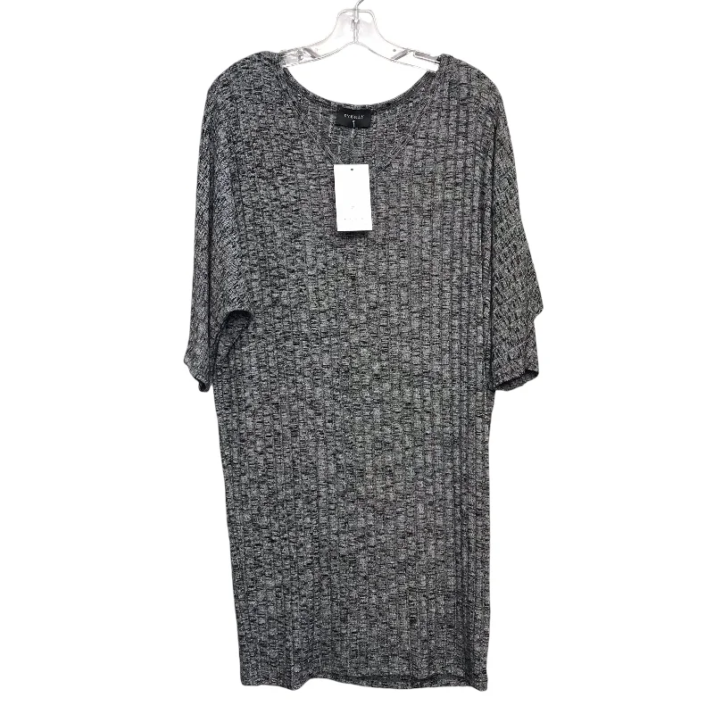Comfortable Fashion Top Ls By Everly In Grey, Size:L