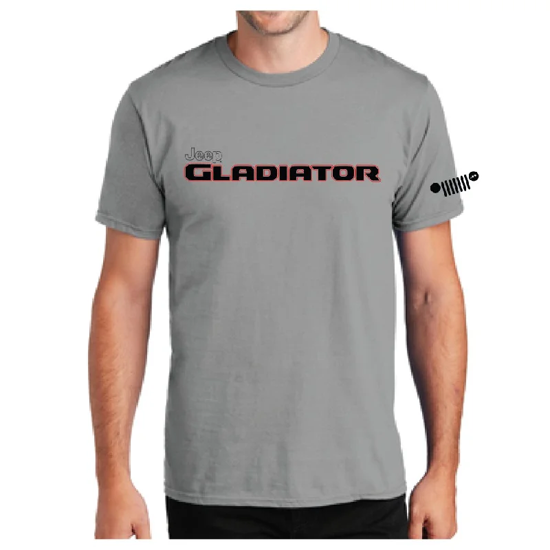 Cozy Shirts Mens Jeep® Gladiator Red/Black T-Shirt - Grey