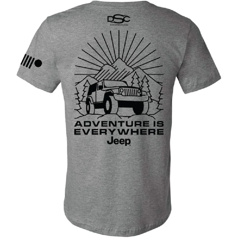 Fashion Comfort Mens Jeep® Wrangler Burst T-Shirt - Triblend Grey