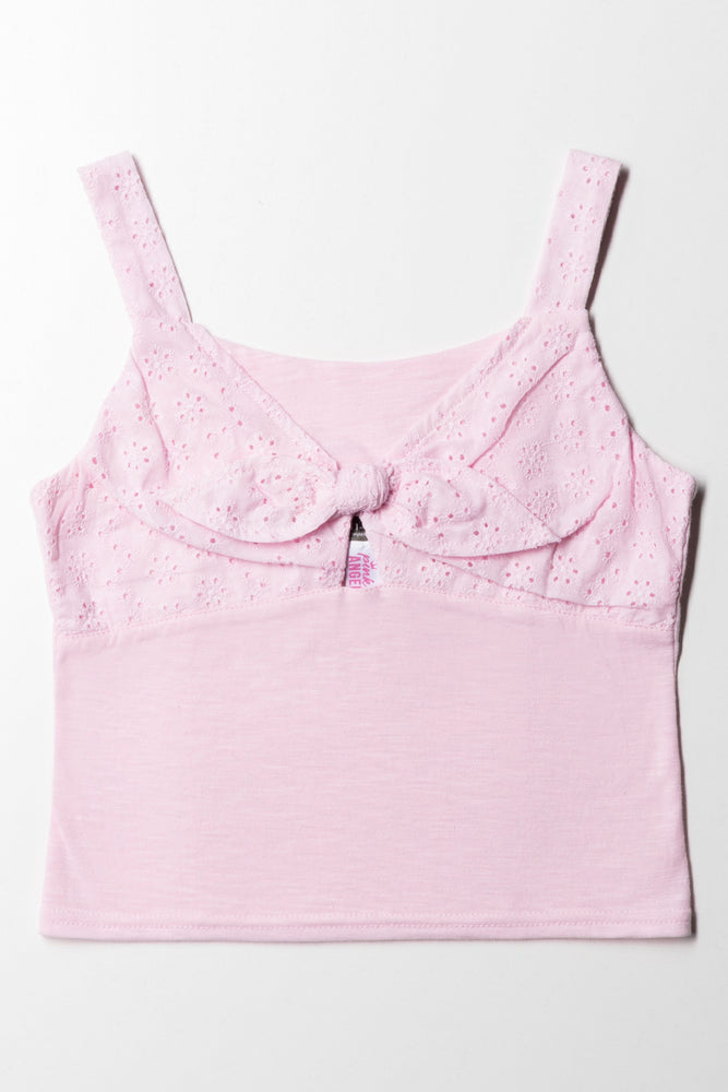 Cute Style Front Tie Top Lilac