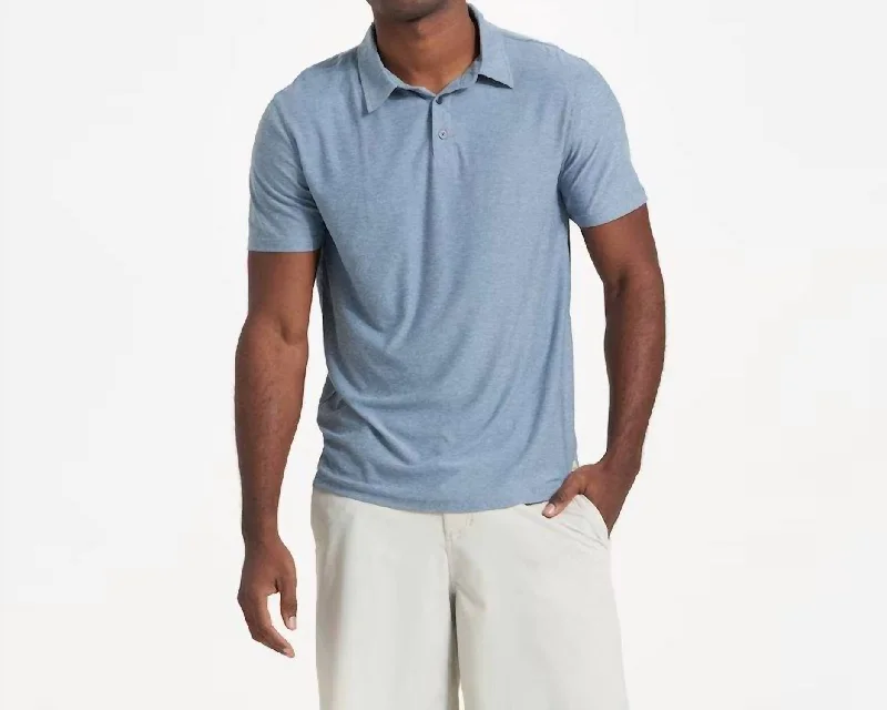 Carefree Strato Tech Polo Shirt In Cloud Heather
