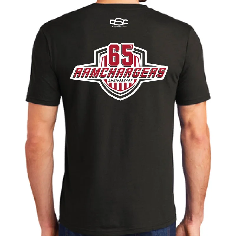 Effortless Dressing Mens Ramchargers 65th Anniversary Logo T-shirt - Black