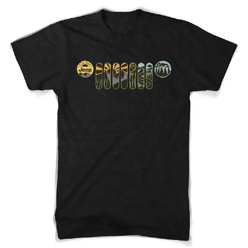Effortless Wear Mens Jeep® Atomic Grille T-Shirt - Black Tri-blend