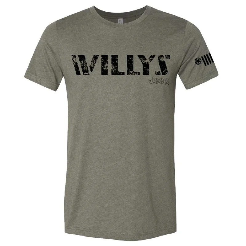Comfortable Tops Mens Jeep® Willys T-Shirt - Military Green