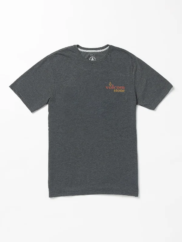 Exquisite Tailoring Little Boys Stone Bubbled Short Sleeve Tee - Dark Black Heather