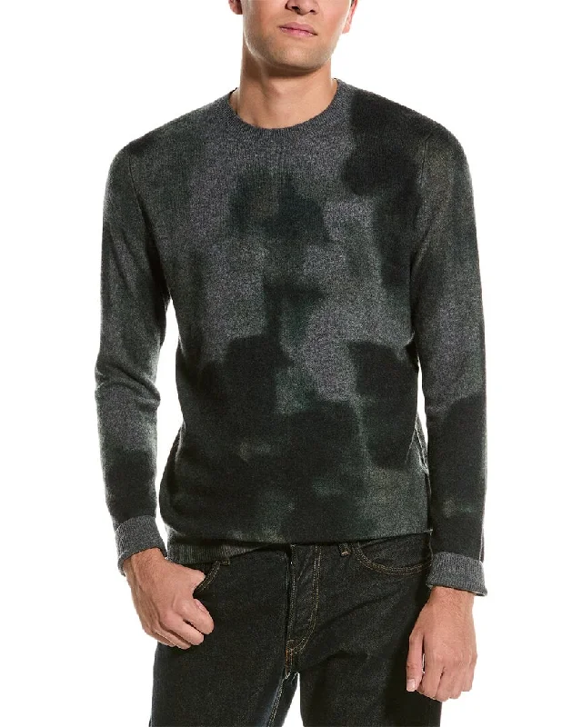 Cool Style Autumn Cashmere Watercolor Wool & Cashmere-Blend Crewneck Sweater