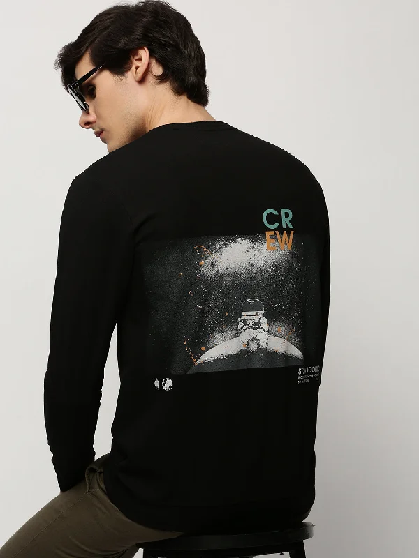 Comfy Pants Men Black Graphics Casual Sweatshirts