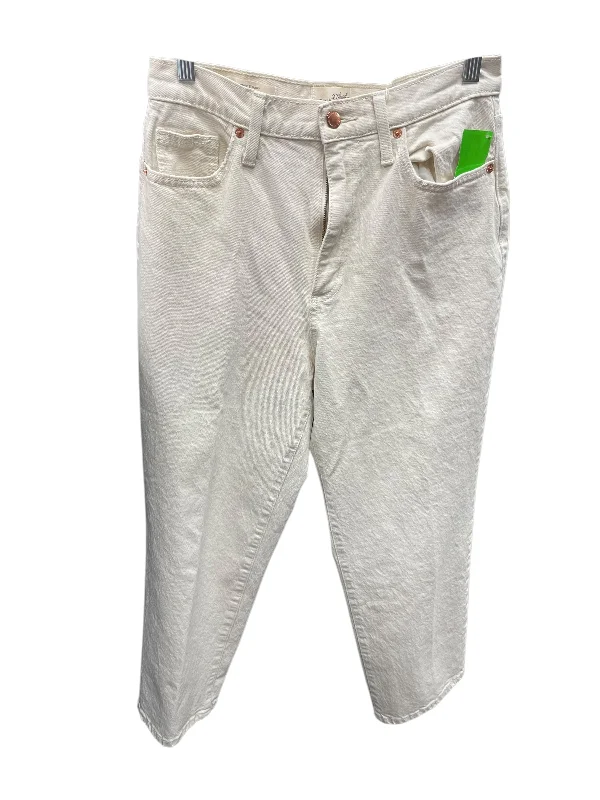 French Style Jeans Straight By Universal Thread In Cream, Size: 8