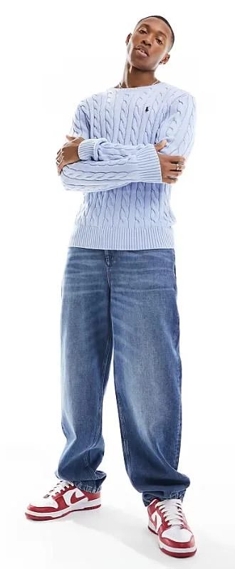 Cute Style POLO RALPH LAUREN SKY BLUE LONG SLEVE