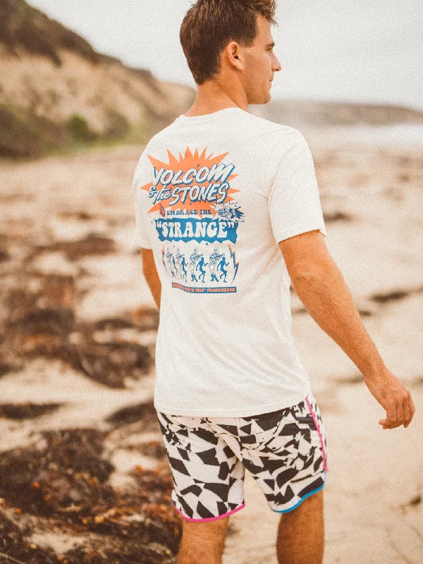 Fashion Pioneer Lido Print Scallop Mod-Tech Trunks - Black White