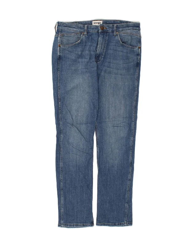 Cozy Look WRANGLER Mens Greensboro Slim Jeans W32 L32 Blue Cotton