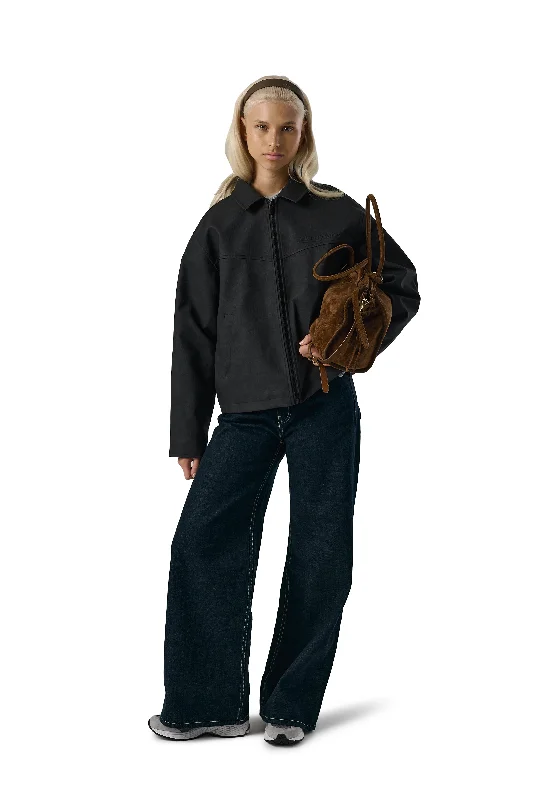 Relaxed Fit Wear Bucks Vegan Leather Jacket