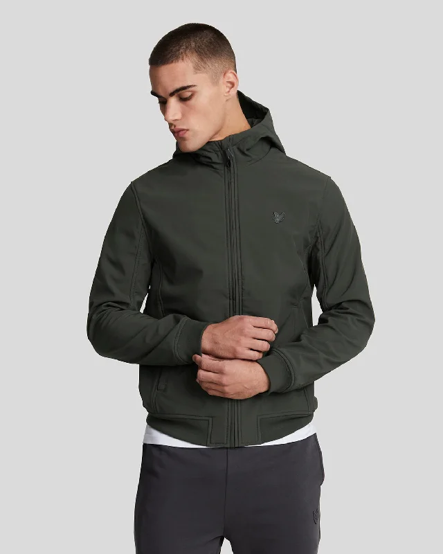 Trendy Dresses Tonal Eagle Fleece Back Softshell Jacket