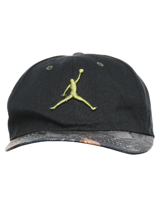 Exquisite Details Black Embroidery Cap - XS