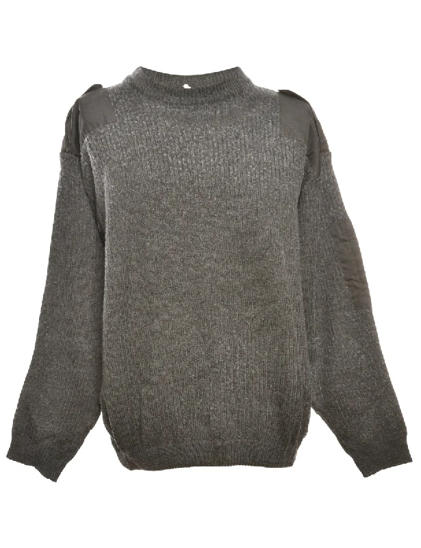 Street Cool Long Sleeved Grey Knit Jumper - M