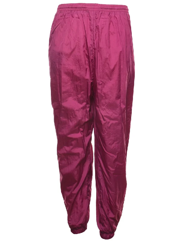 Elegant Outline Magenta Retro Track Pants - W28