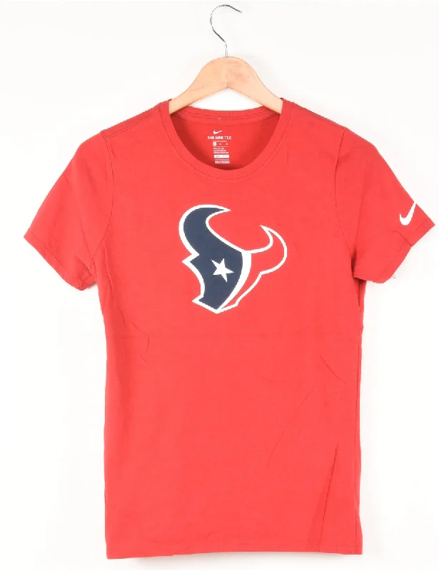 High-end Design Nike Printed Red T-shirt - M