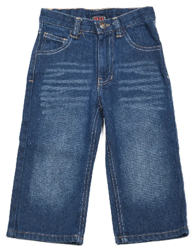 Fashion And Simplicity Straight-Leg Dark Wash Denim Jeans - 2 YEARS