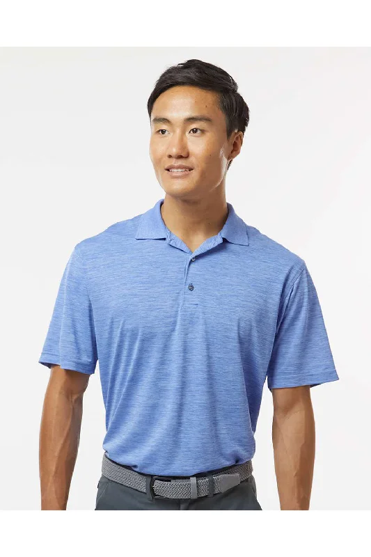 British Style Paragon Mens Dakota Moisture Wicking Short Sleeve Polo Shirt - Heather Peri Blue British Style Paragon Mens Dakota Moisture Wicking Short Sleeve Polo Shirt - Heather Peri Blue