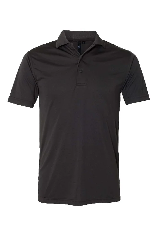 Exquisite Details Sierra Pacific Mens Moisture Wicking Short Sleeve Polo Shirt - Black Exquisite Details Sierra Pacific Mens Moisture Wicking Short Sleeve Polo Shirt - Black