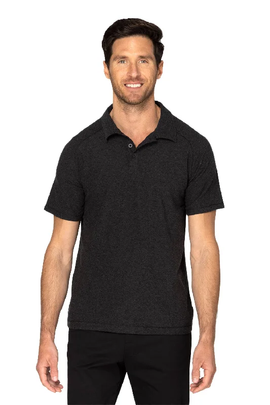 Windbreaker fashion Threadfast Apparel Mens Impact Short Sleeve Polo Shirt - Heather Black Windbreaker fashion Threadfast Apparel Mens Impact Short Sleeve Polo Shirt - Heather Black
